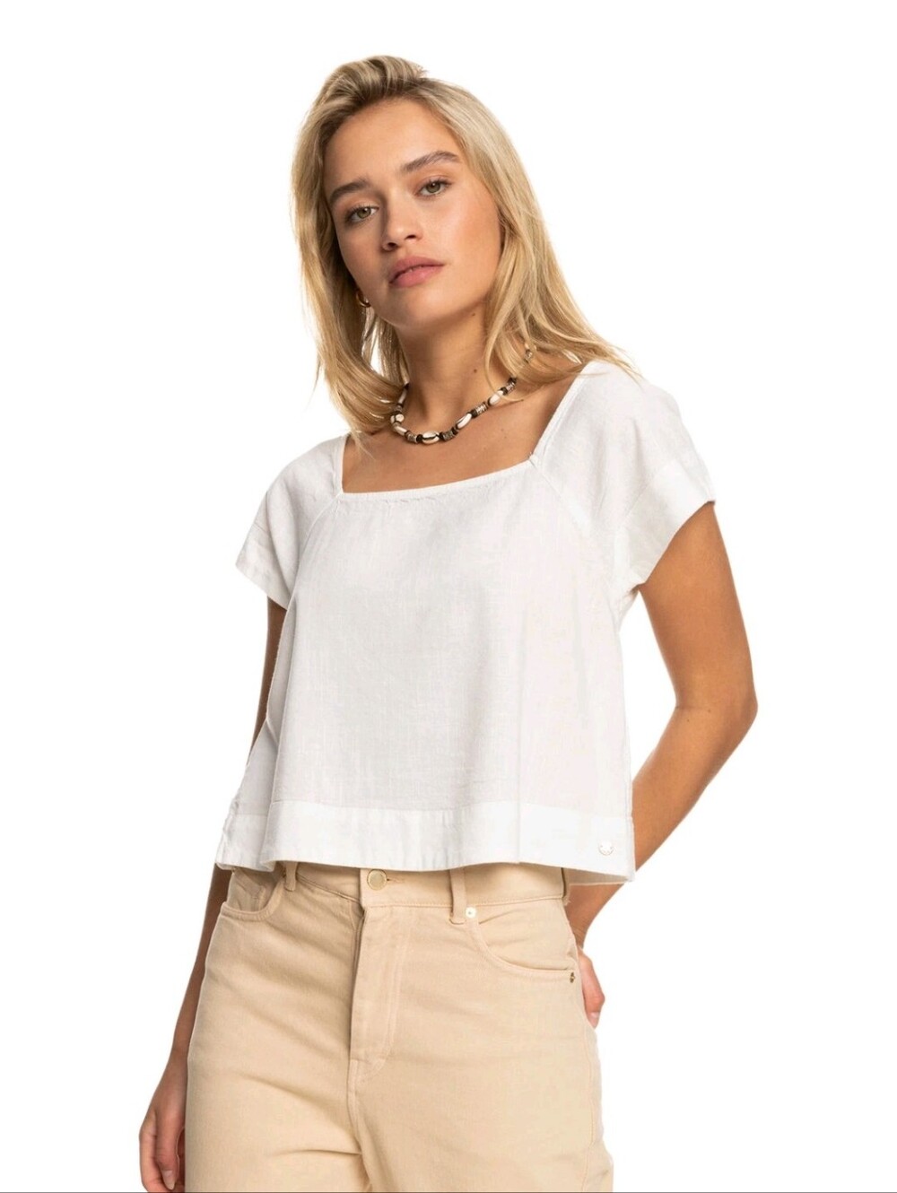 Roxy Womens Ocean Amor Short Sleeve Top Oversized Small.  New